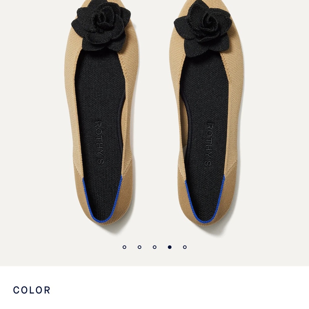 Rothy's Women's Tan and Black Flats